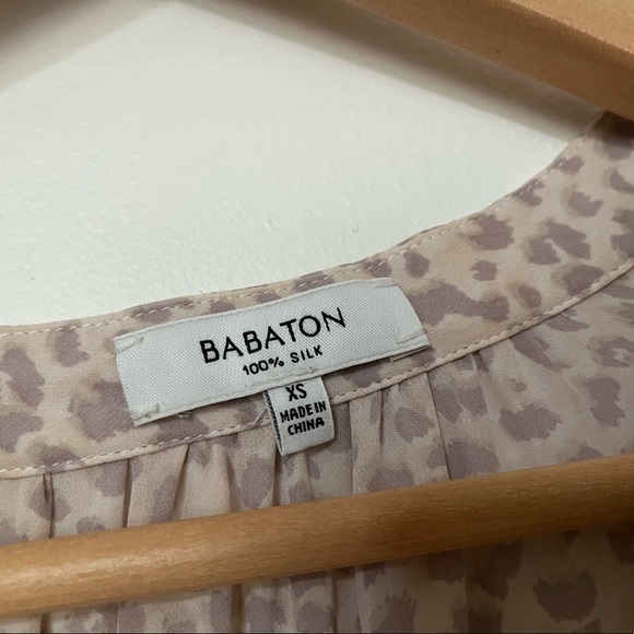 Bababaton silk midi dress in cream leopard print - Picture 4 of 13